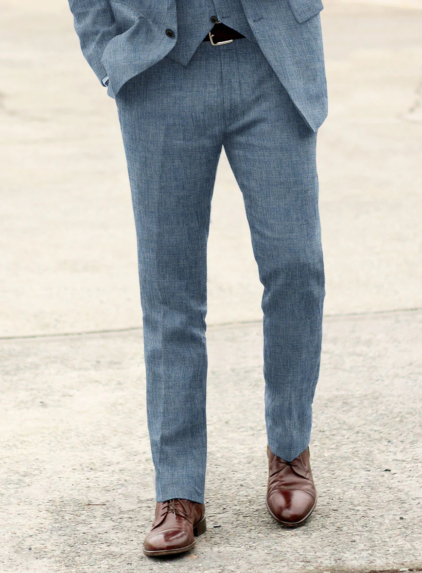 Stylbiella Spring Blue Linen Pants - Image 2