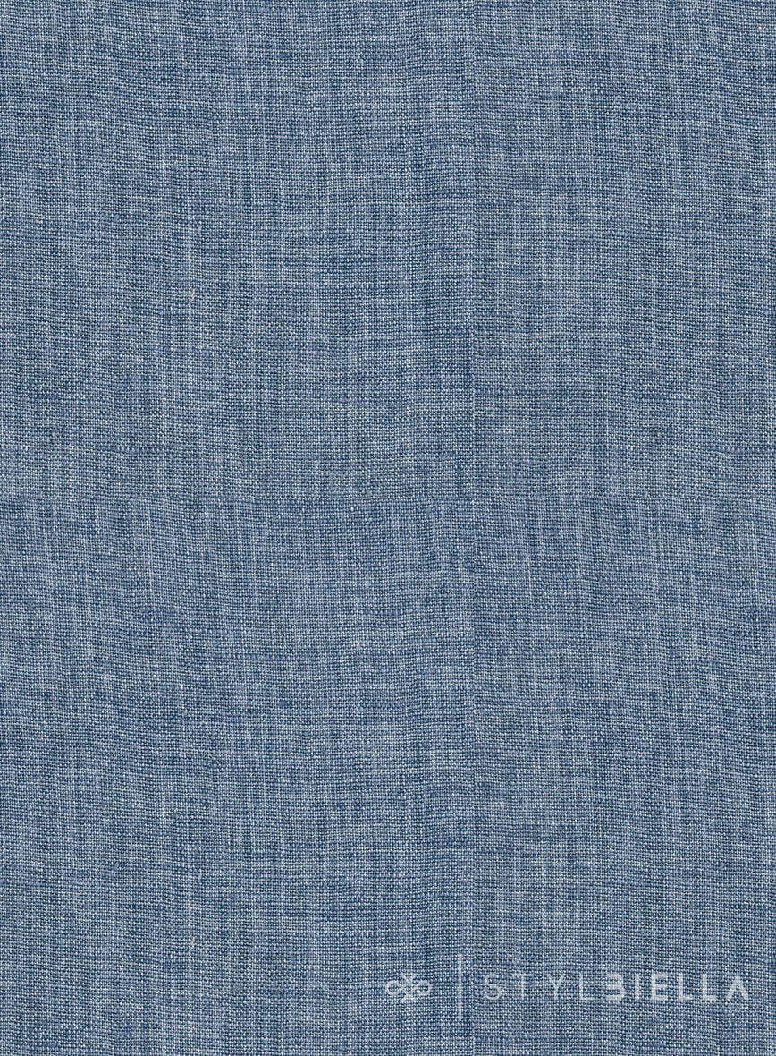 Stylbiella Spring Blue Linen Pants - Image 3