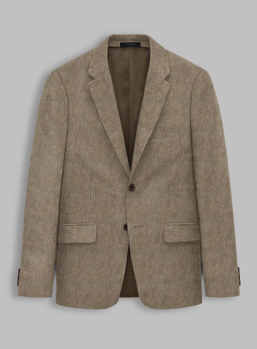 Stylbiella Spring Light Brown Linen Jacket