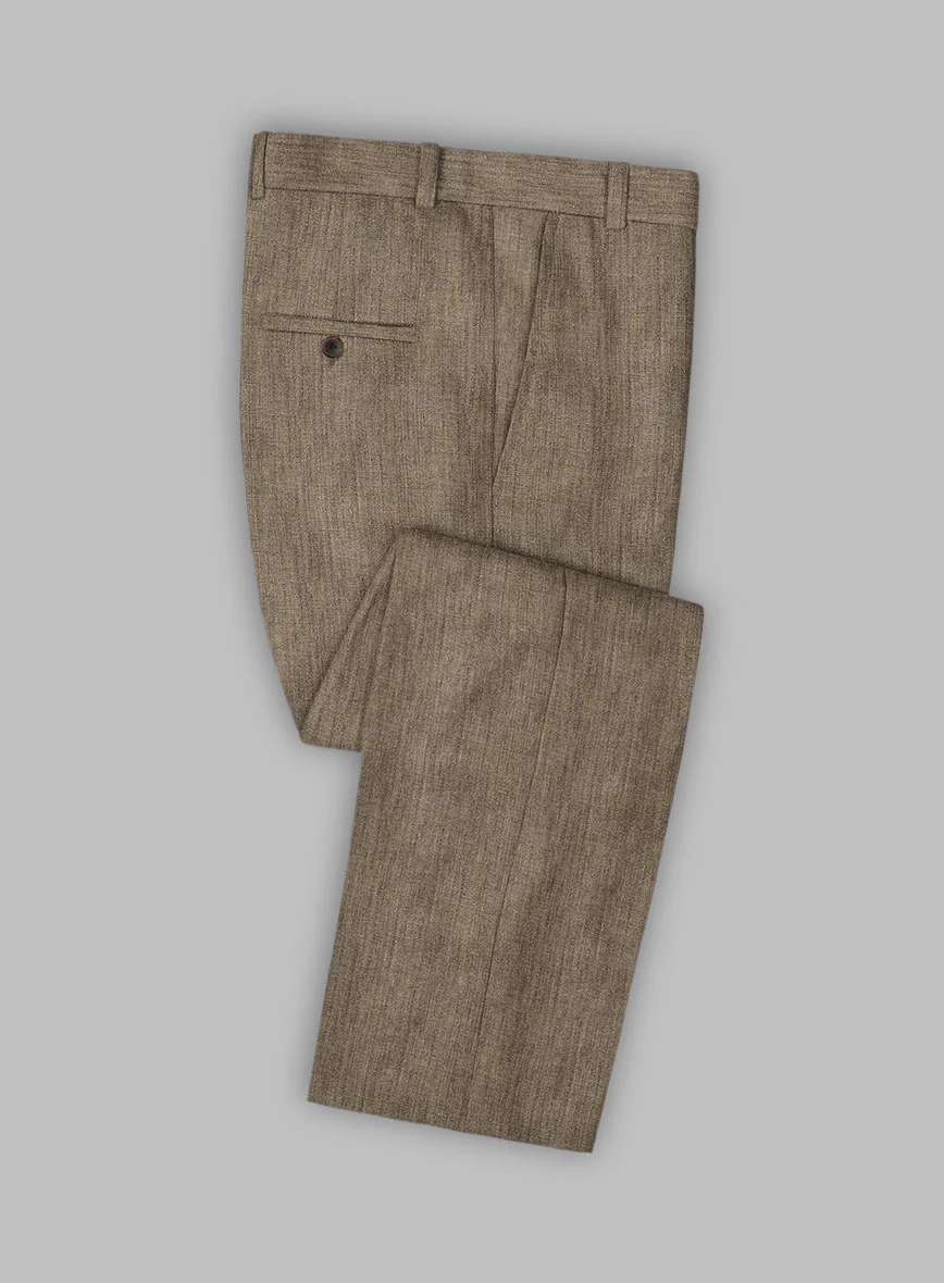 Stylbiella Spring Light Brown Linen Pants