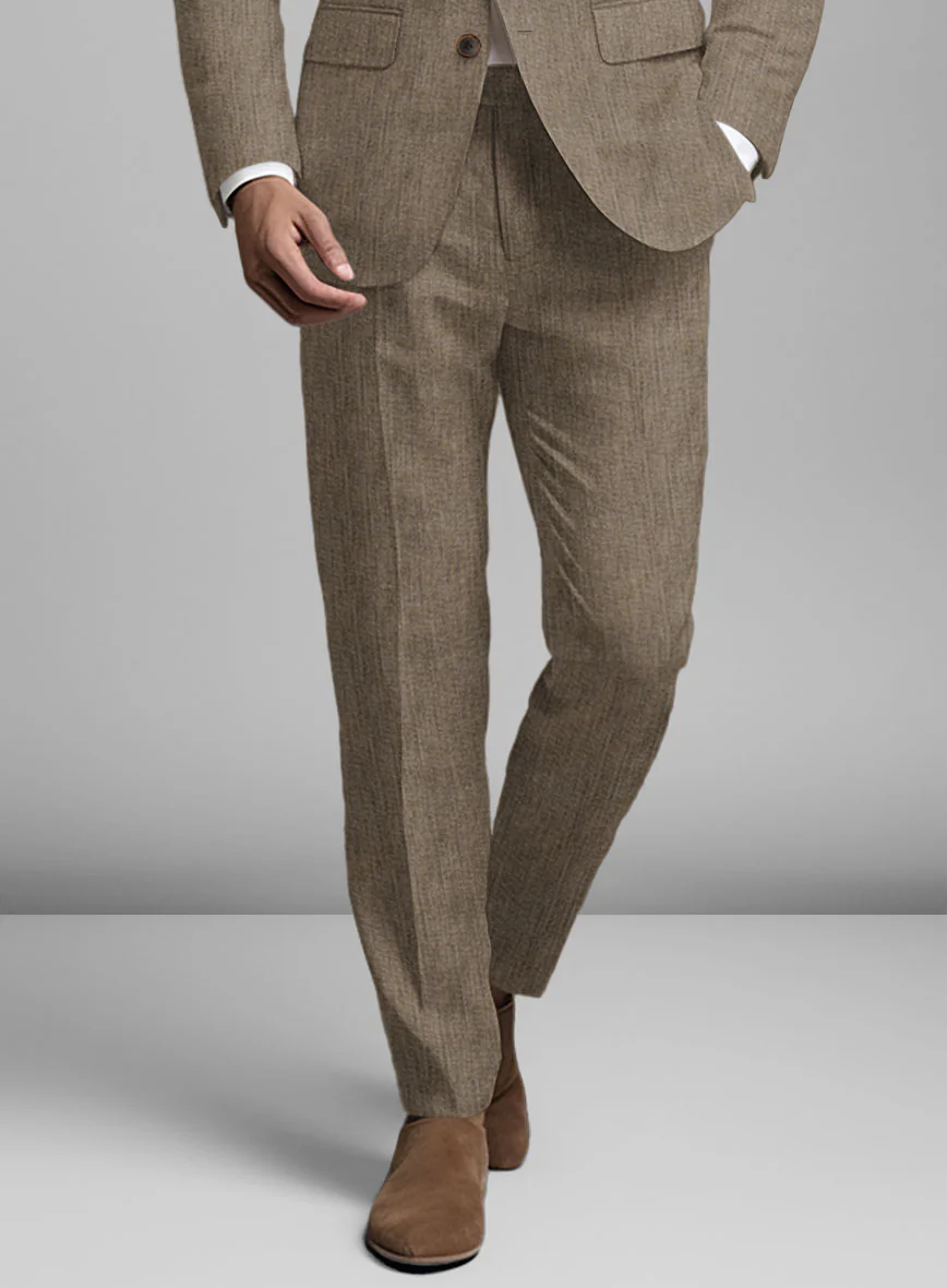 Stylbiella Spring Light Brown Linen Pants - Image 2
