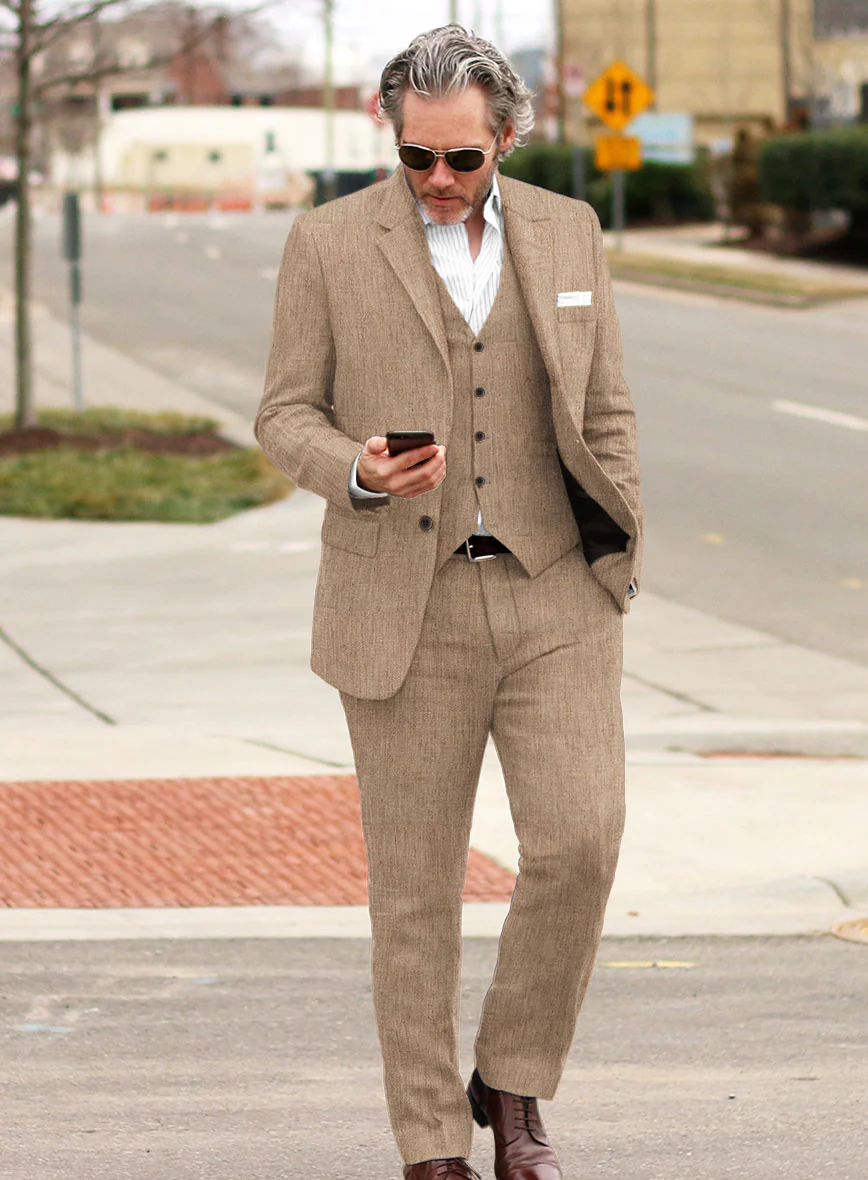 Stylbiella Spring Maple Khaki Linen Suit - Image 2