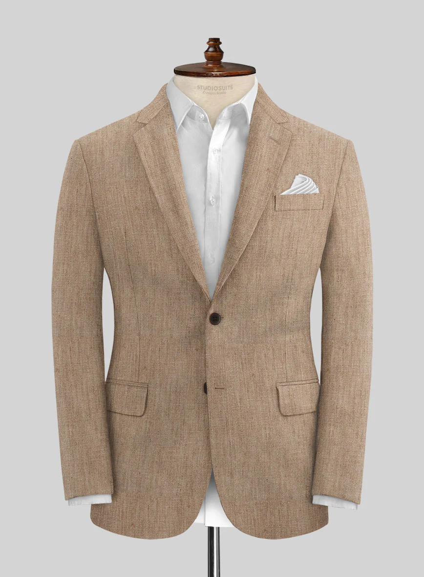 Stylbiella Spring Maple Khaki Linen Suit - Image 3