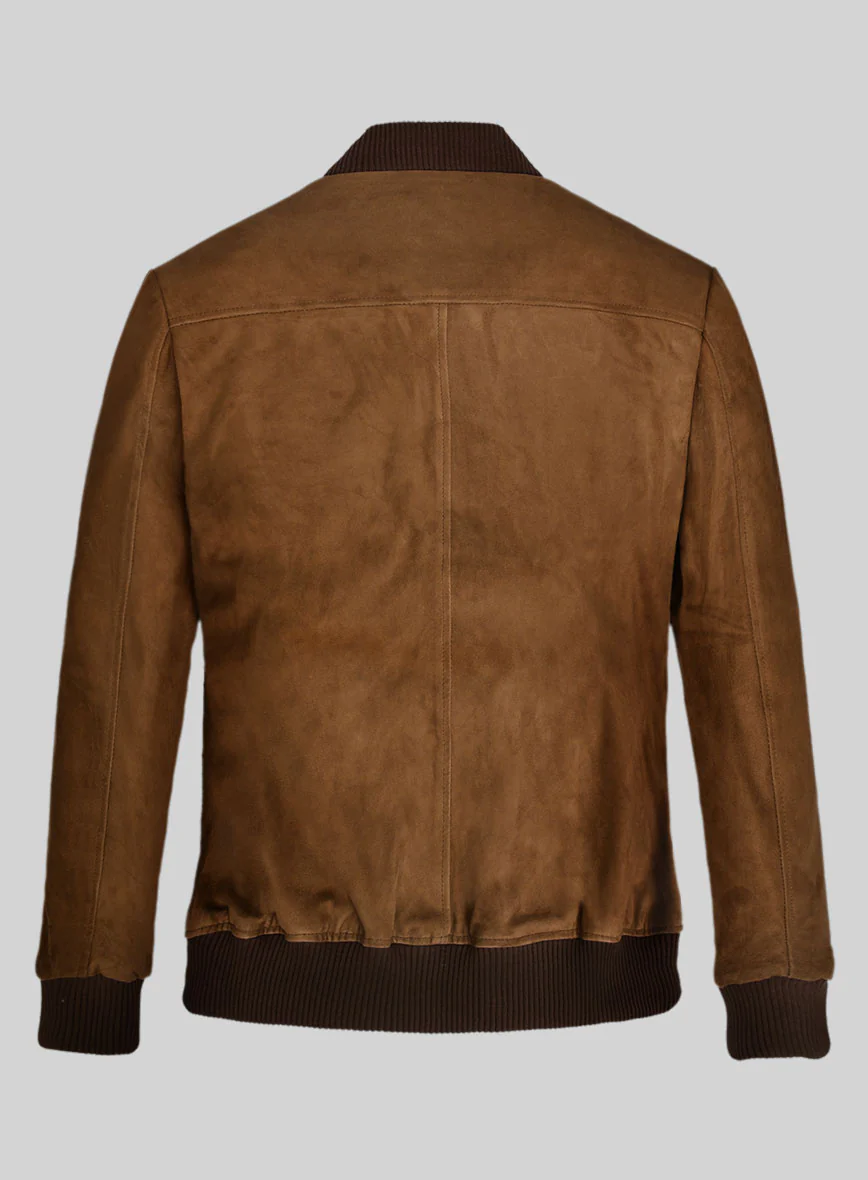Suede Bomber Leather Jacket - Image 2