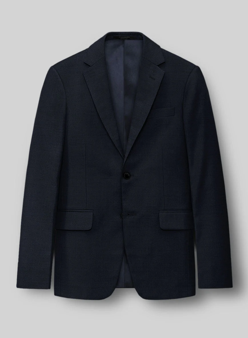 Super Blue Satin Wool Jacket