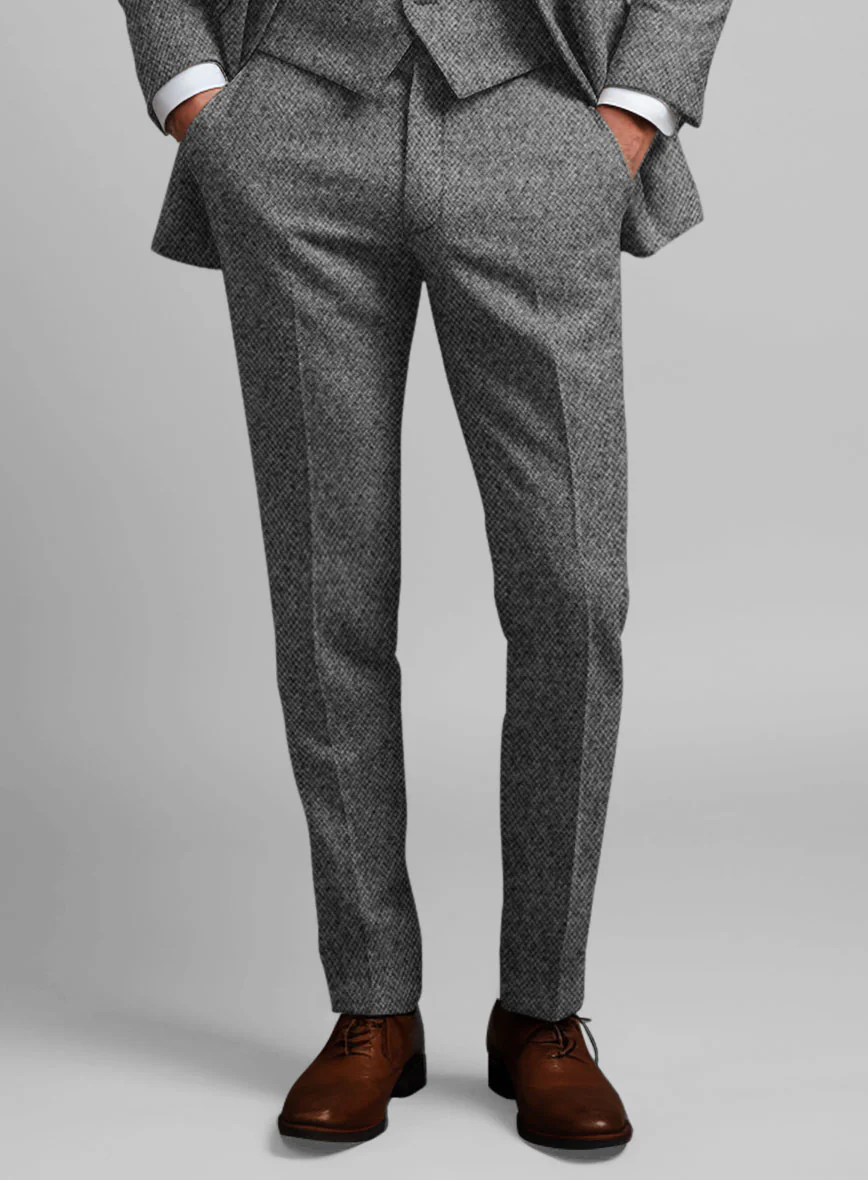 Sussex Weave Gray Tweed Pants - Image 2