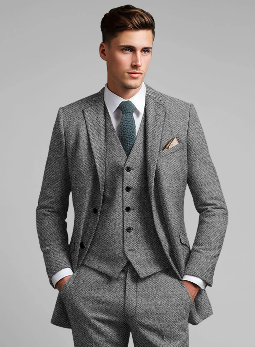 Sussex Weave Gray Tweed Suit - Image 4