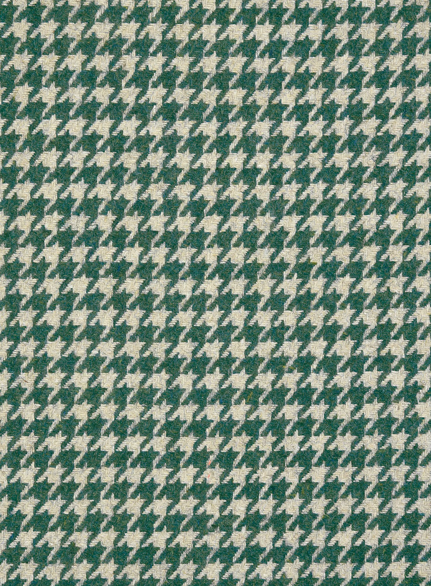 Teal Green Houndstooth Tweed Jacket - Image 3