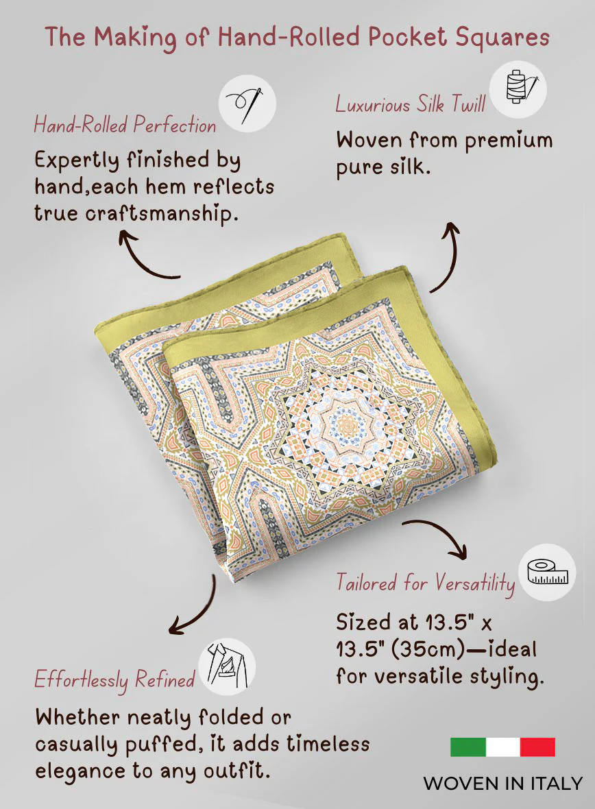 Tessera Silk Pocket Square - Image 5