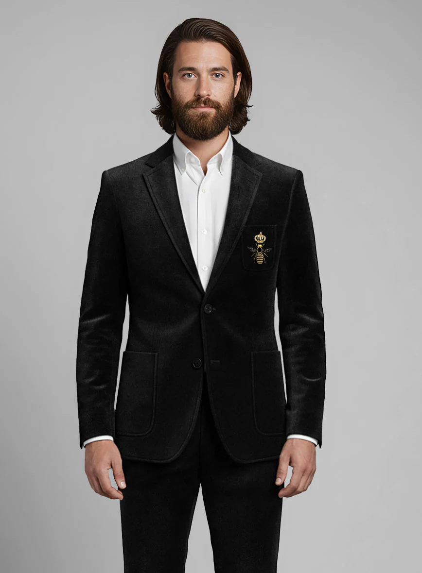 The Golden Bee Black Velvet Jacket - Image 2