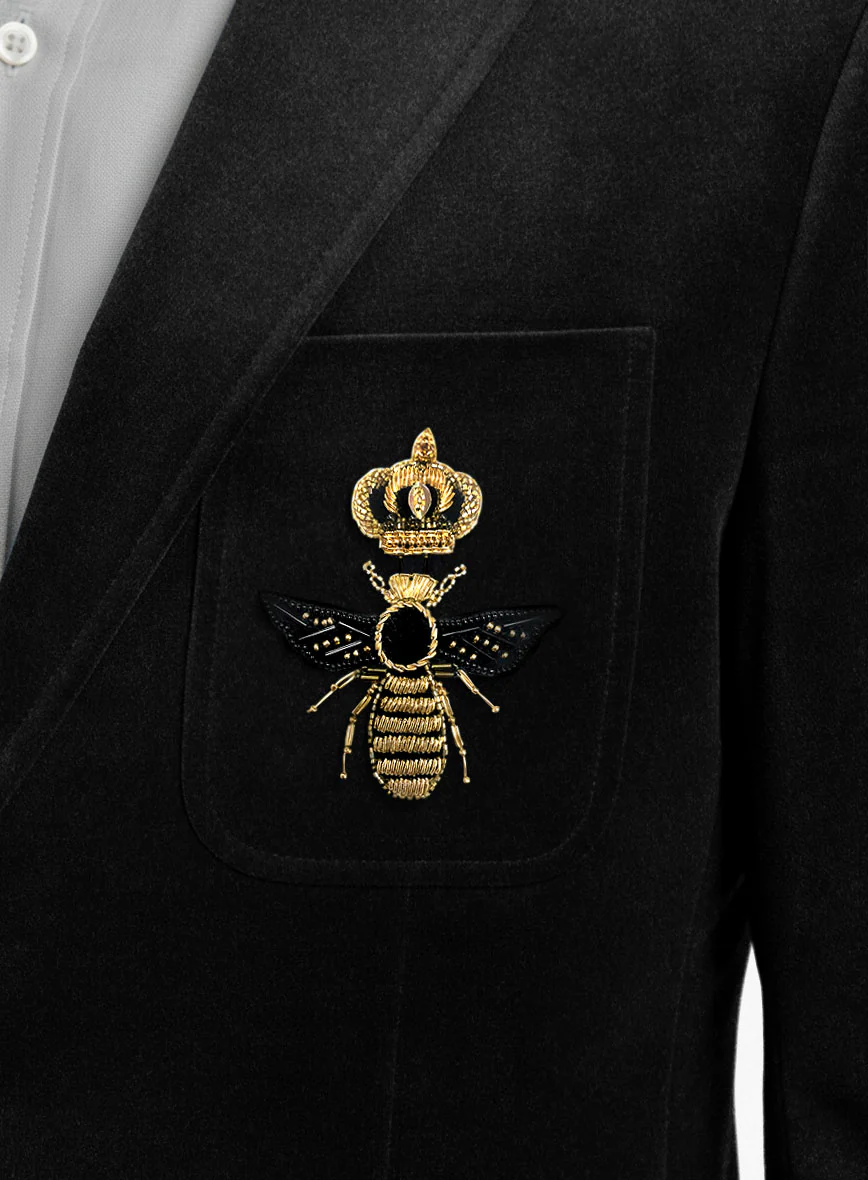 The Golden Bee Black Velvet Suit - Image 3