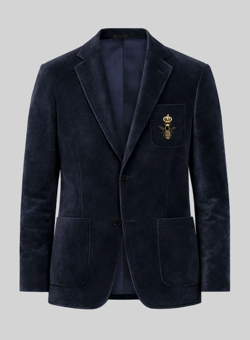 The Golden Bee Blue Velvet Jacket