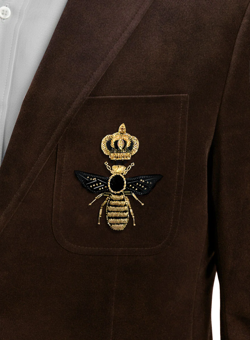 The Golden Bee Brown Velvet Suit - Image 4