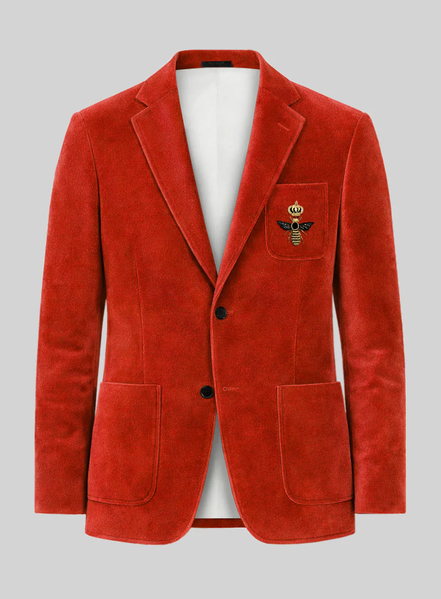 The Golden Bee Kingsman Orange Velvet Jacket