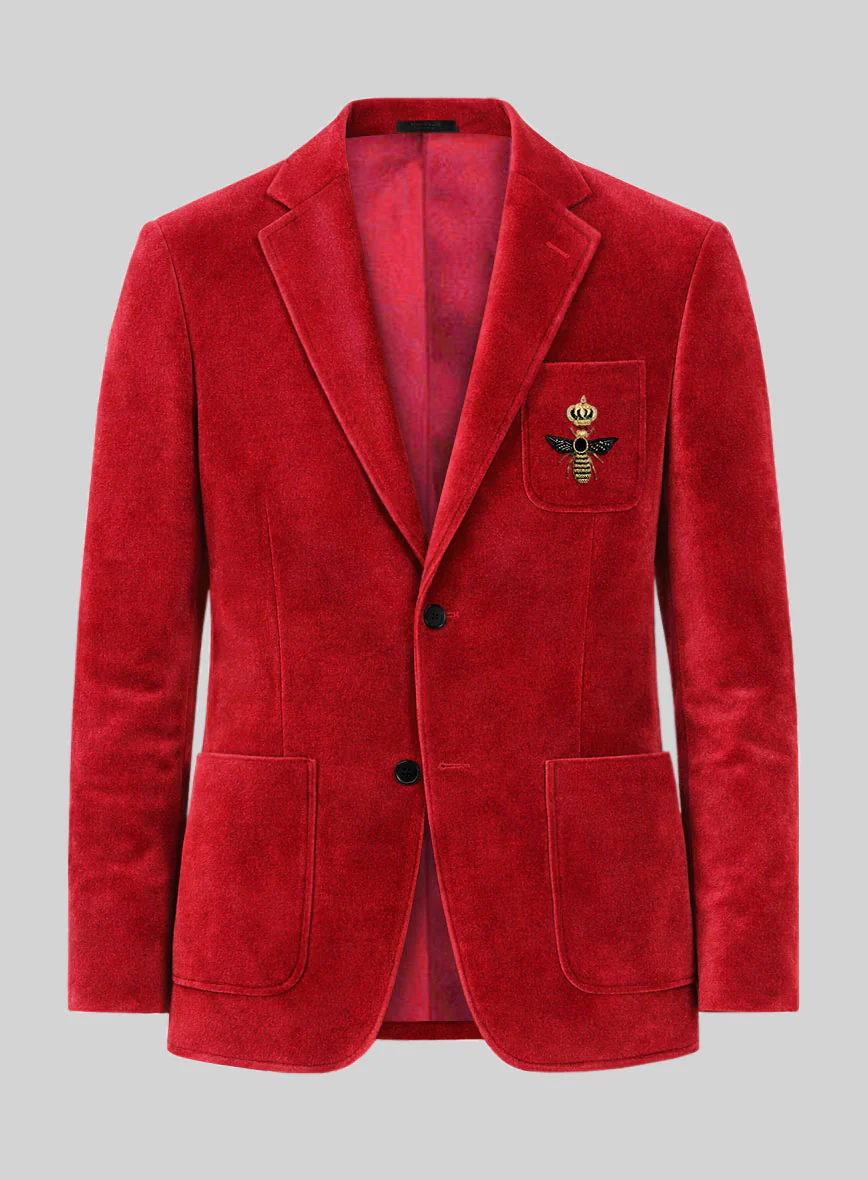 The Golden Bee Red Velvet Suit - Image 2