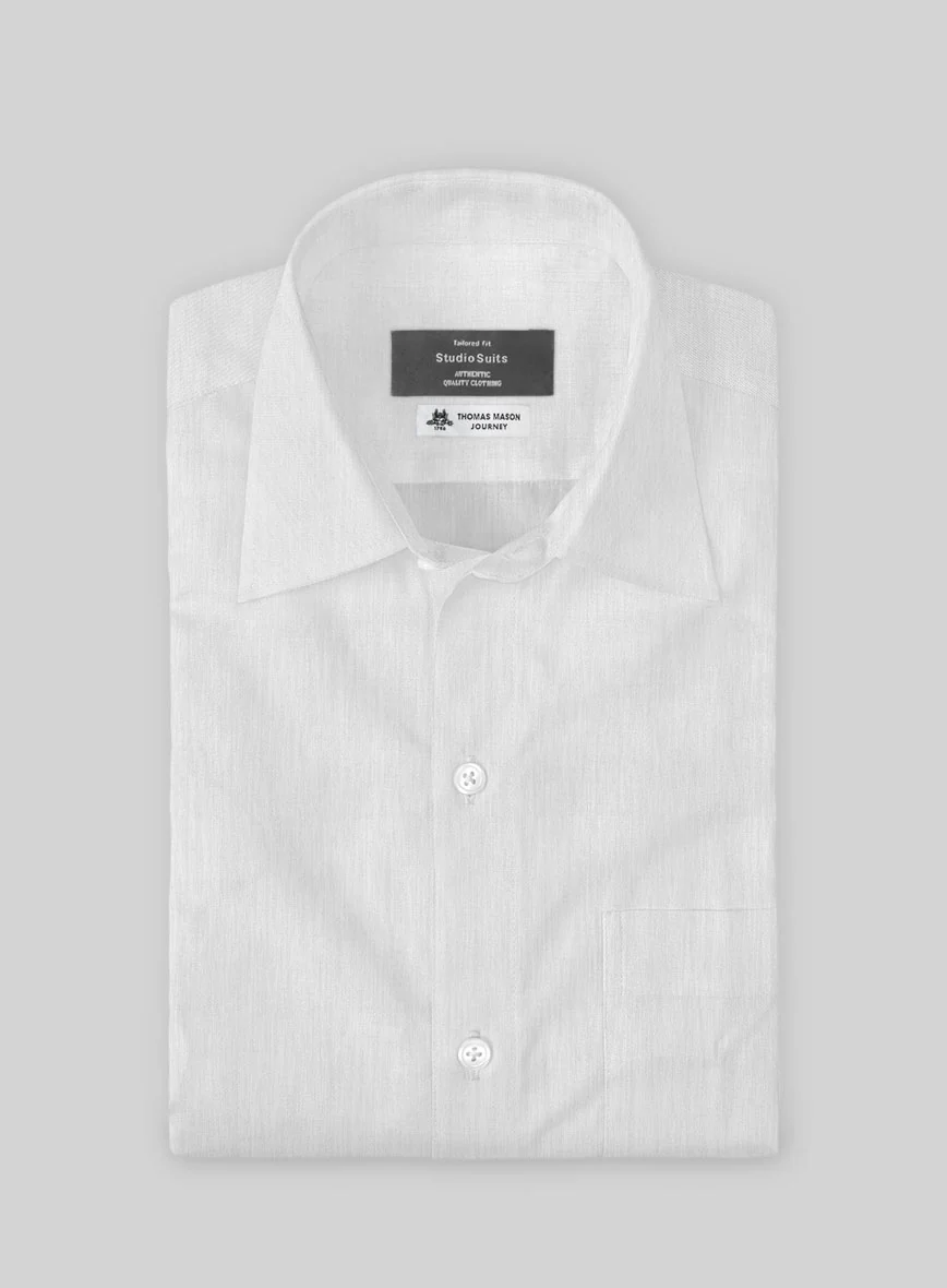 Thomas Mason Ash Gray Shirt - Image 2