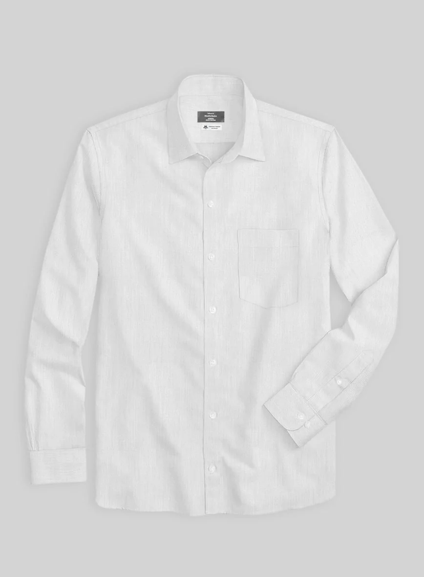 Thomas Mason Ash Gray Shirt - Image 4