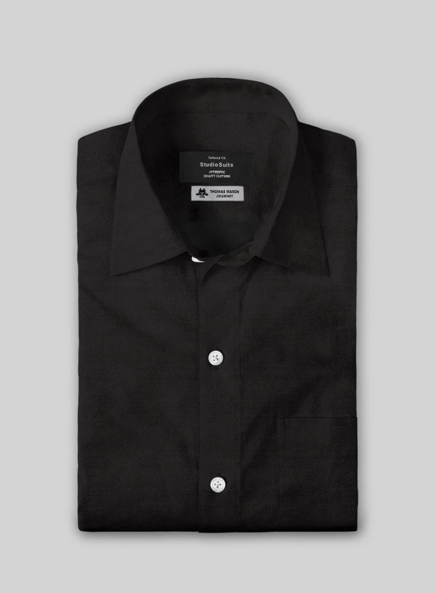 Thomas Mason Black Shirt - Image 2