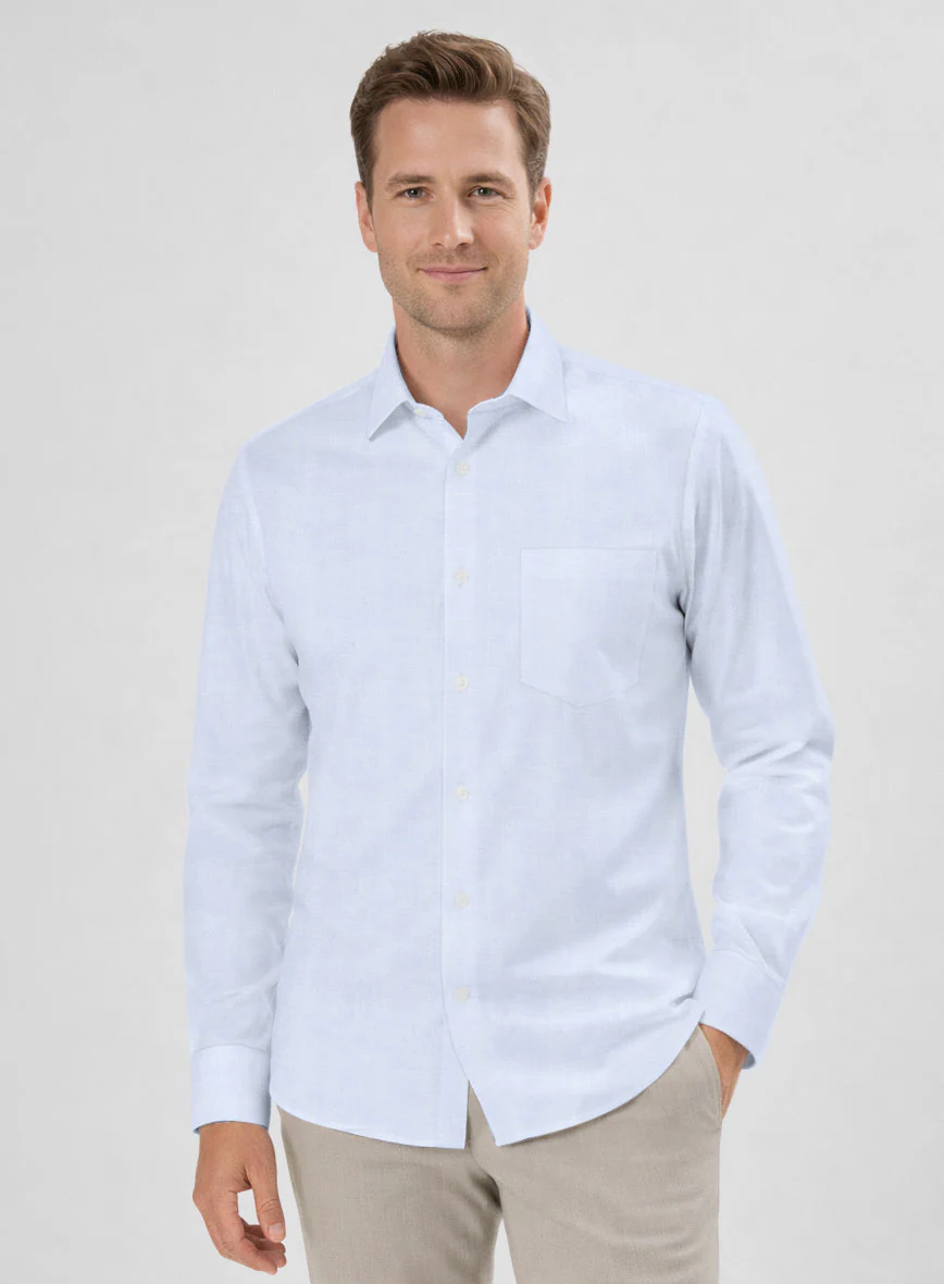 Thomas Mason Blue Cavalry Shirt - Image 3