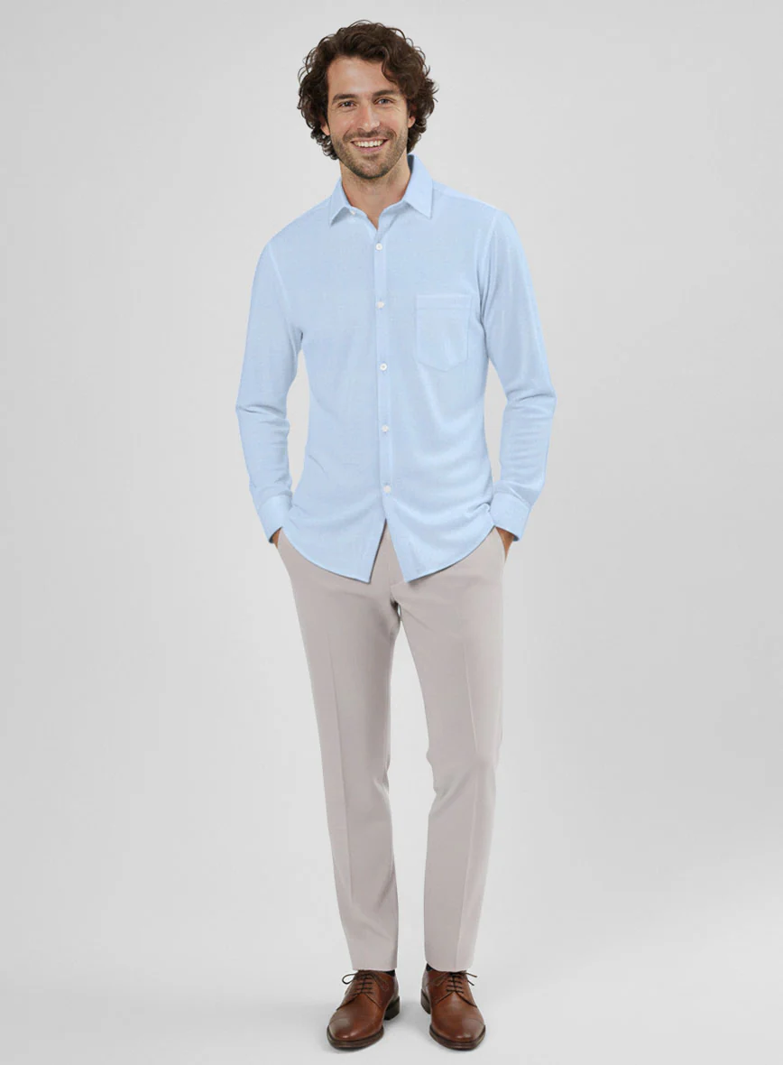 Thomas Mason Blue Oxford Shirt - Image 5