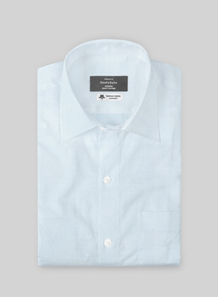 Thomas Mason Blue Shirt - Image 2