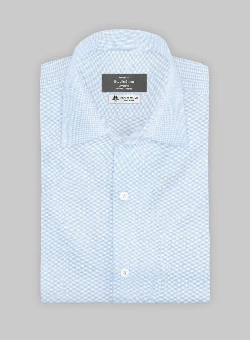 Thomas Mason Light Blue Oxford Shirt - Image 2