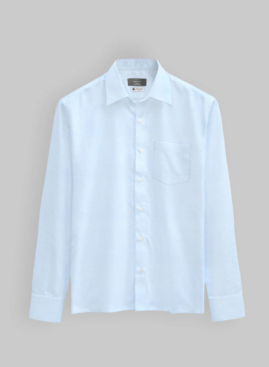 Thomas Mason Light Blue Oxford Shirt - Image 4