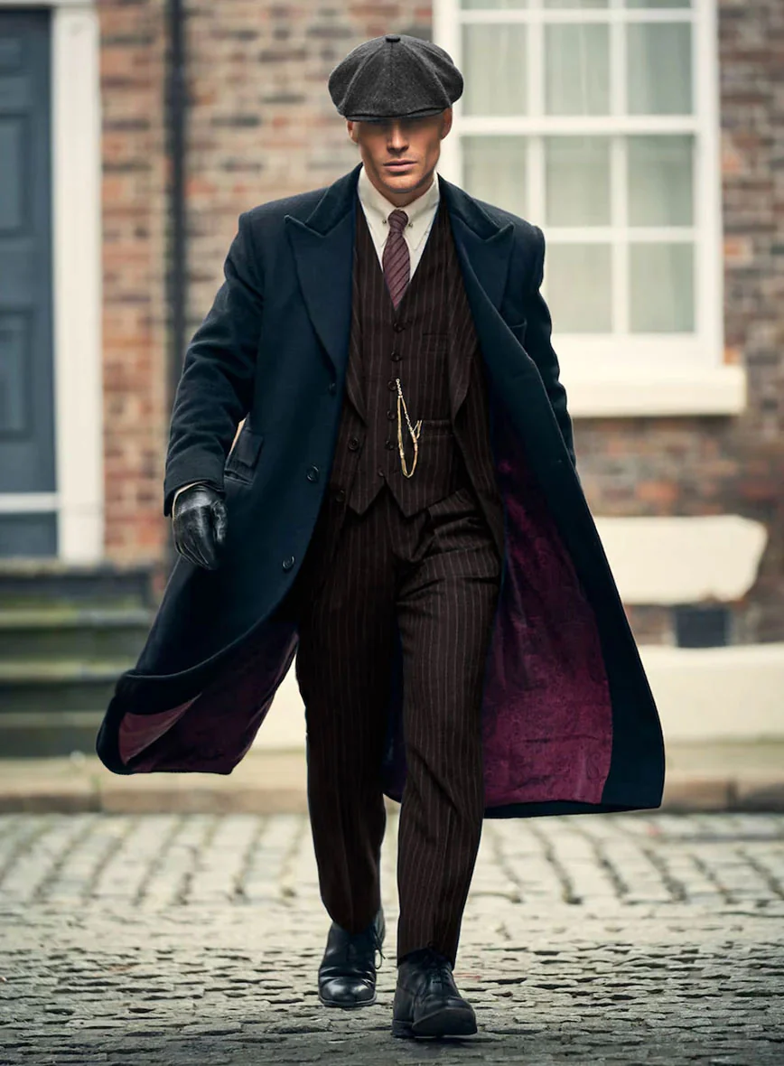 Thomas Shelby Peaky Blinders Brown Wool Suit - Image 2
