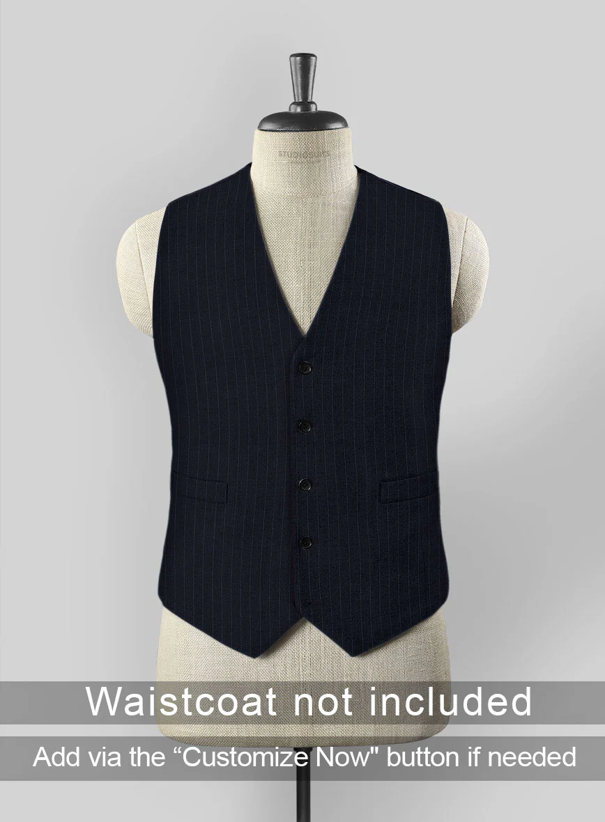 Thomas Shelby Peaky Blinders Deep Blue Wool Suit - Image 3