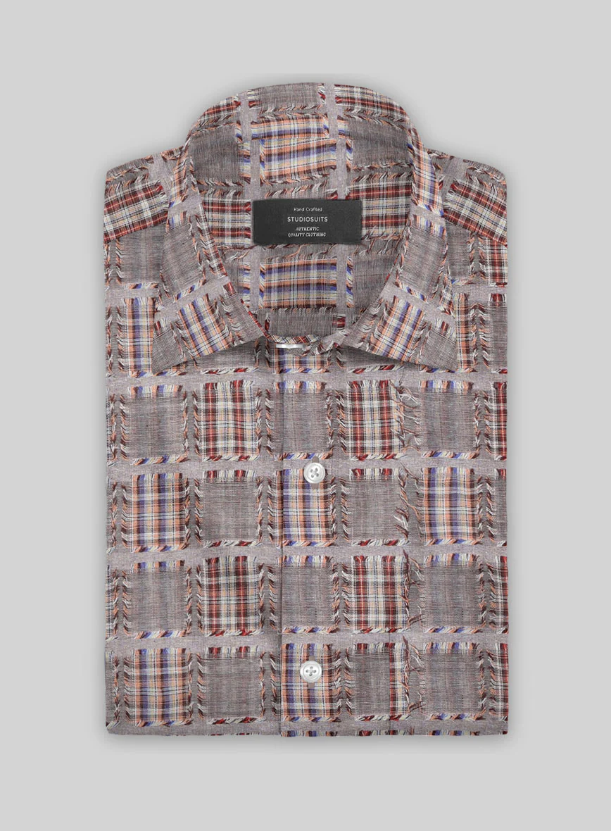 Timber Check Patchwork Cotton Shirt