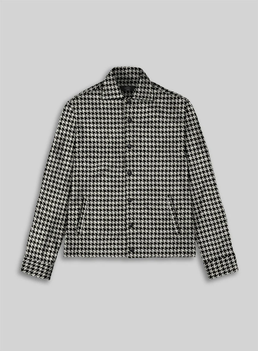 Trucker Big Houndstooth BW Tweed Shirt