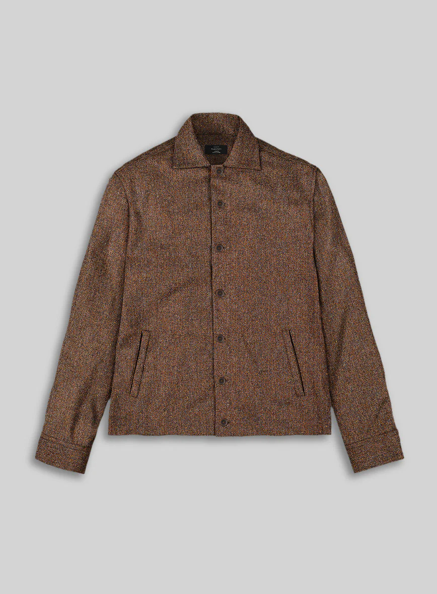 Trucker Haberdasher Autumn Rust Tweed Shirt