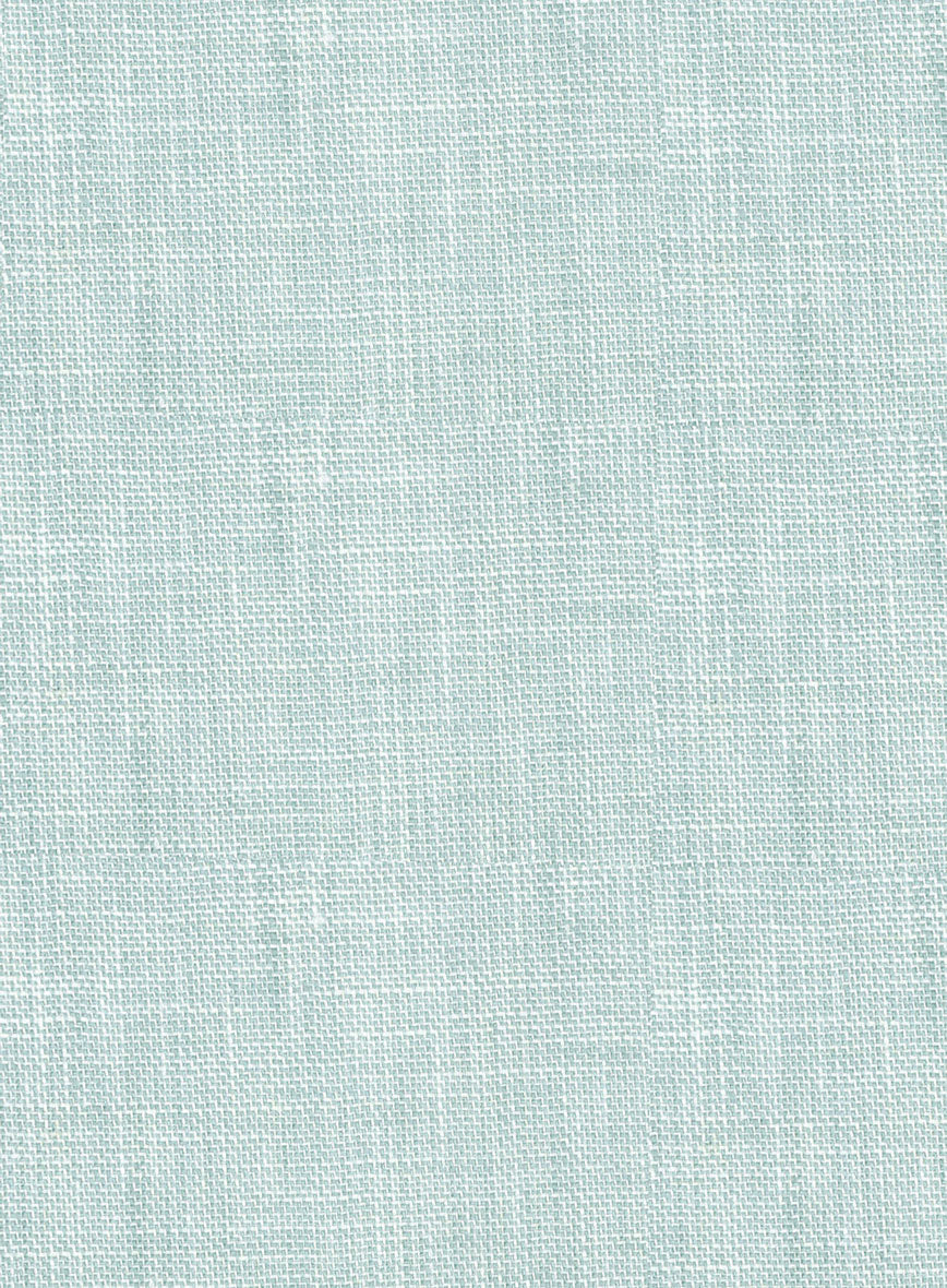 Trucker Italian Linen Mint Green Shirt - Image 4