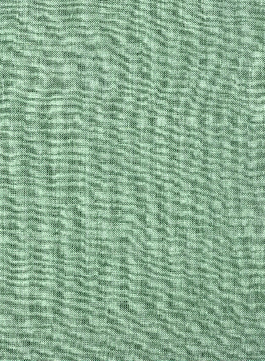 Trucker Italian Linen Mojito Green Shirt - Image 4
