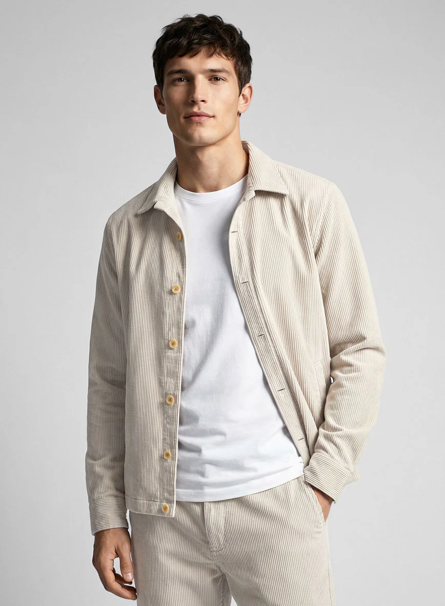 Trucker Ivory Corduroy Shirt