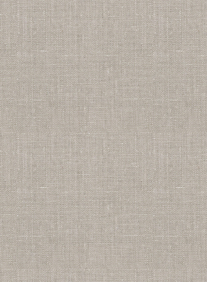Trucker Ivy Beige Linen Shirt - Image 4