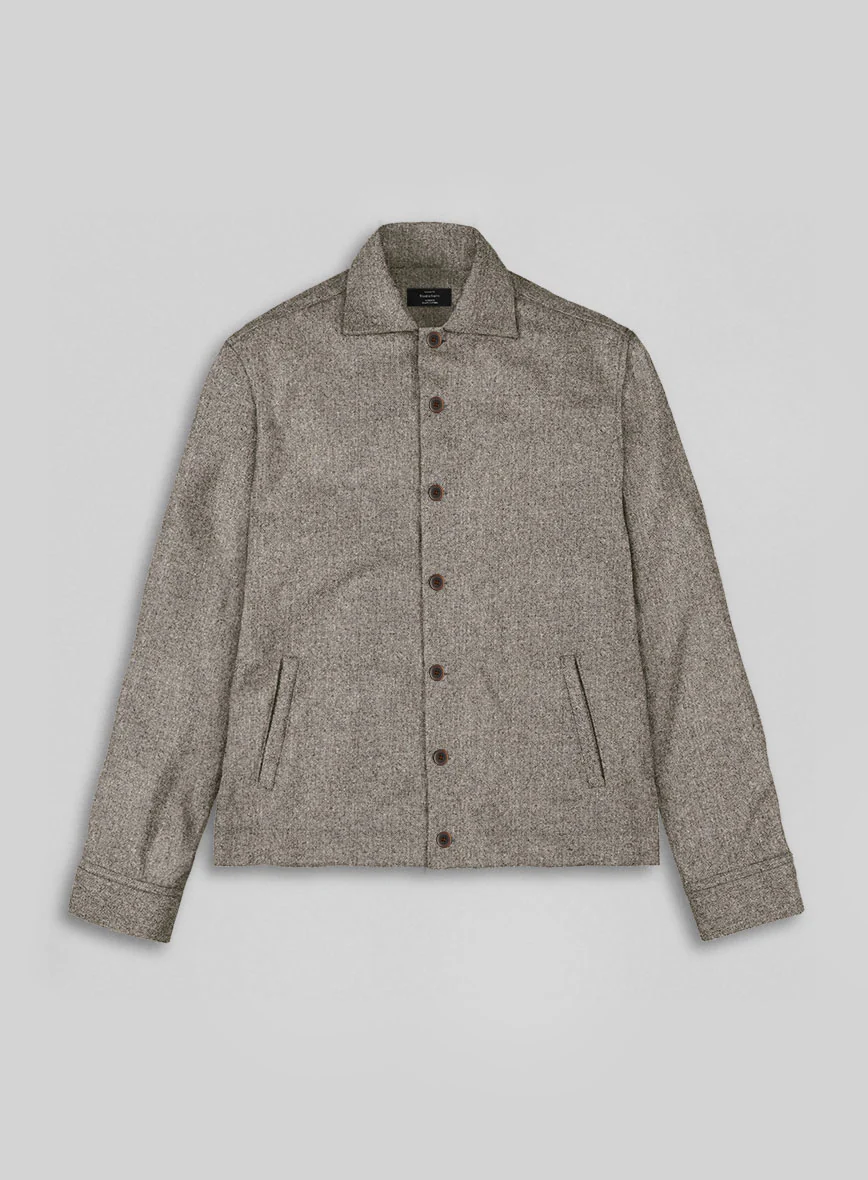 Trucker Light Weight Brown Tweed Shirt