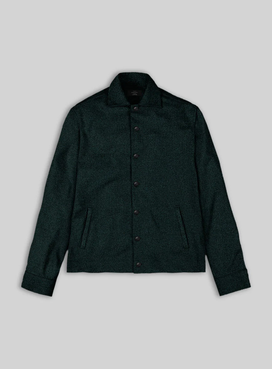 Trucker Naples Bello Green Tweed Shirt