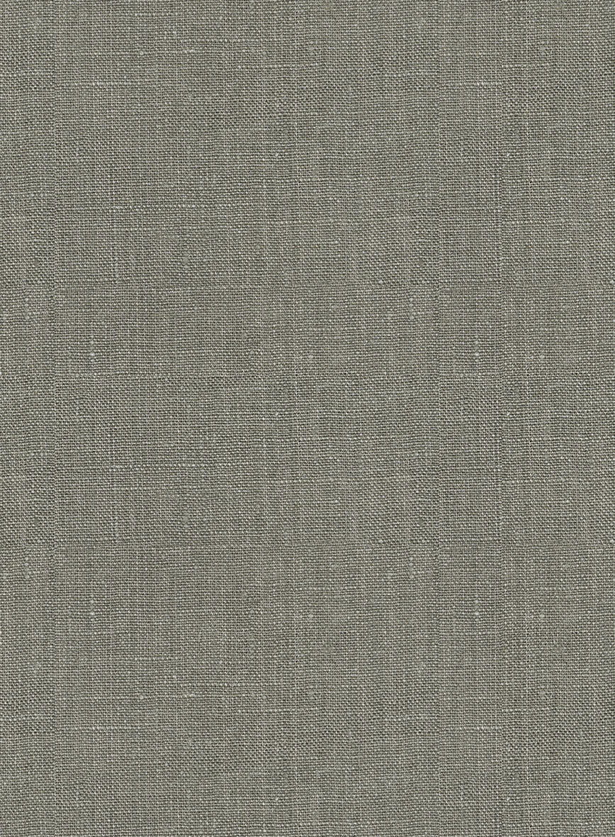 Trucker Sage Green Linen Shirt - Image 3