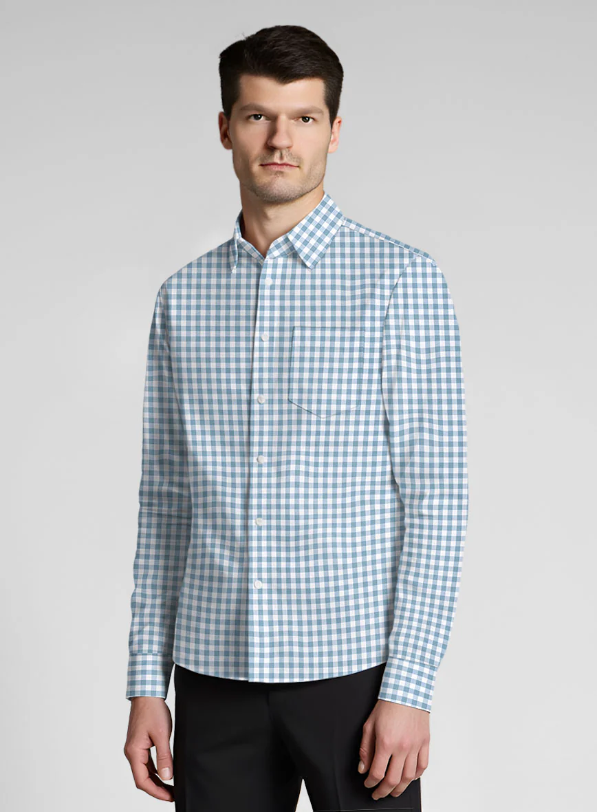 Urban Check Cotton Lycra Shirt - Image 3