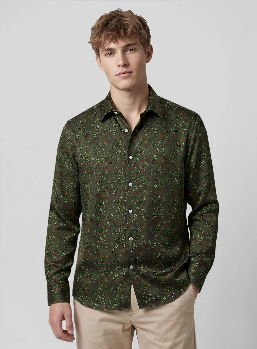 Verdenza Paisley Silk Cotton Shirt