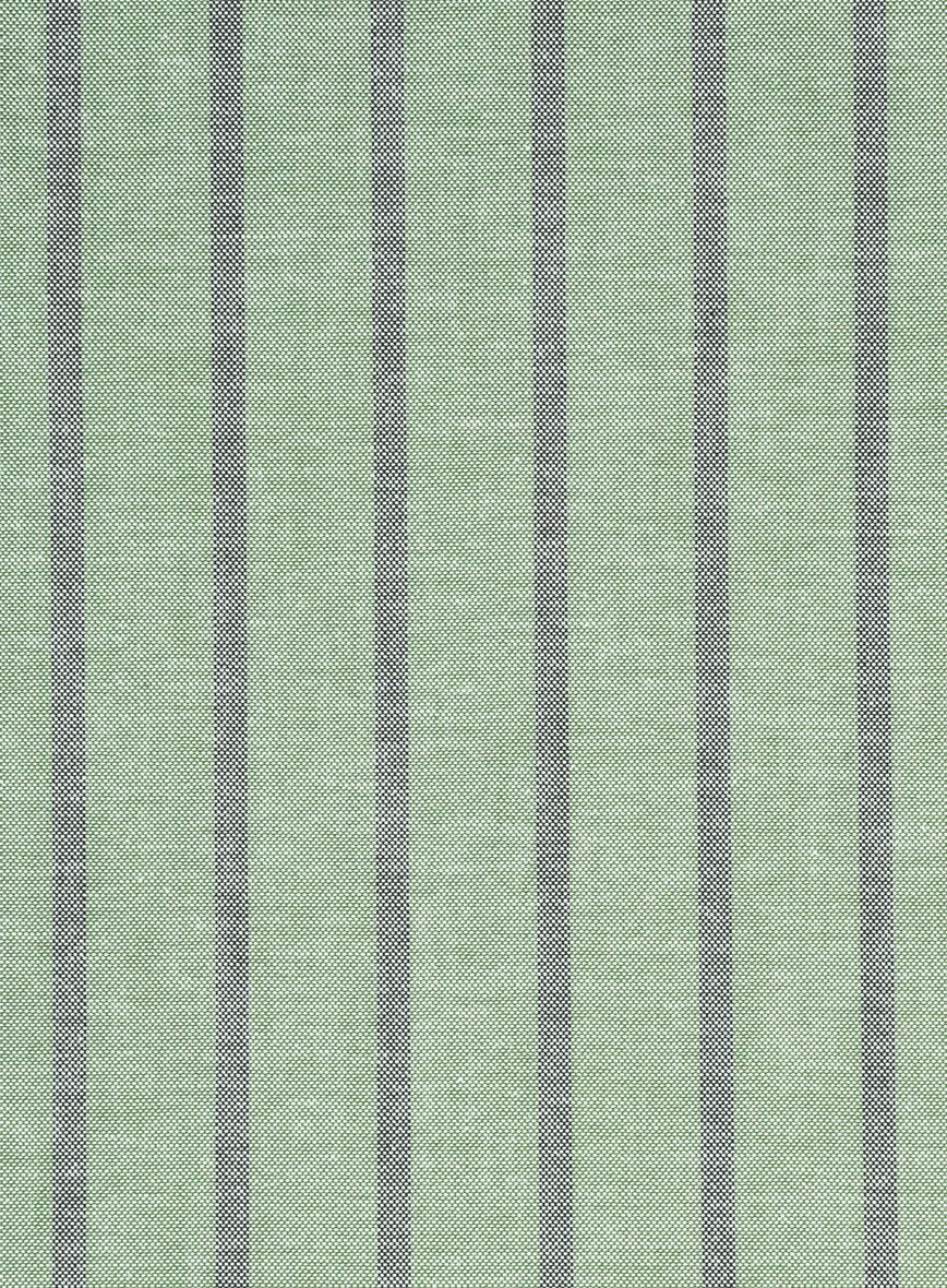 Verdigris Stripe Organic Cotton Shirt - Image 4