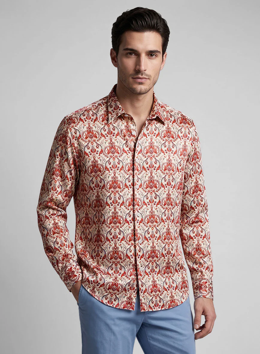 Vermello Regale Silk Cotton Shirt
