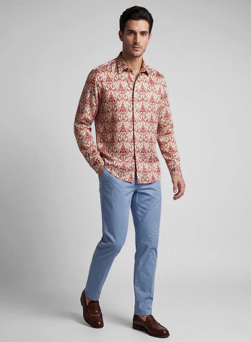 Vermello Regale Silk Cotton Shirt - Image 4