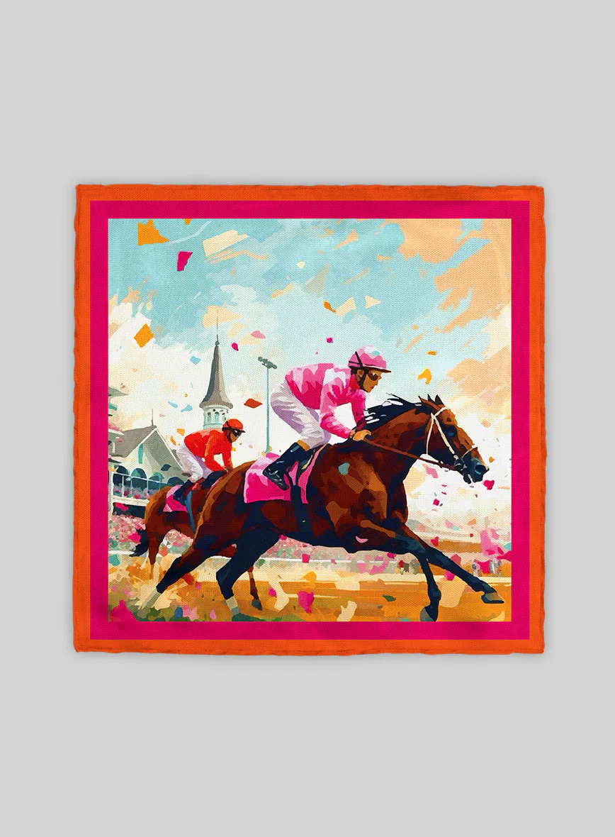 Victory Gallop Silk Pocket Square - Image 3