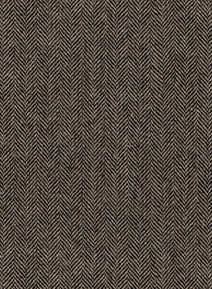 Musto Vintage Herringbone Dark Brown Tweed Overcoat - Image 5