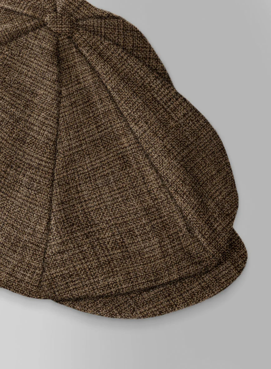 Vintage Glasgow Brown Tweed Newsboy Cap - Image 4