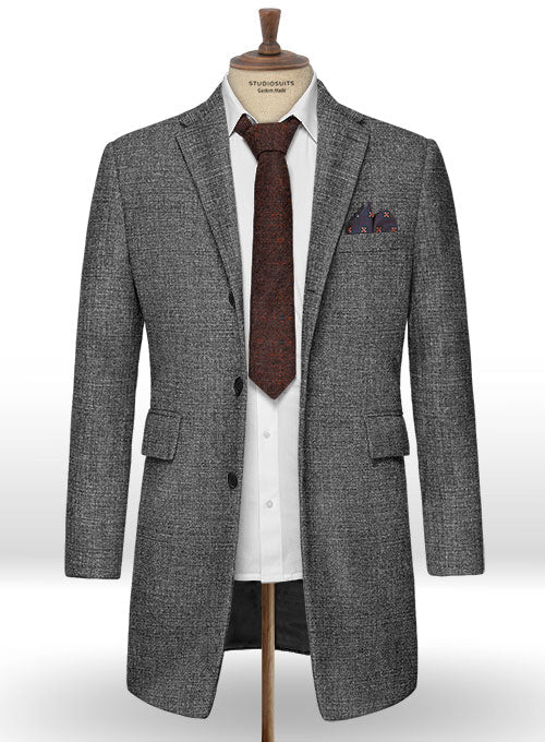 Vintage Glasgow Gray Tweed Overcoat - Image 3