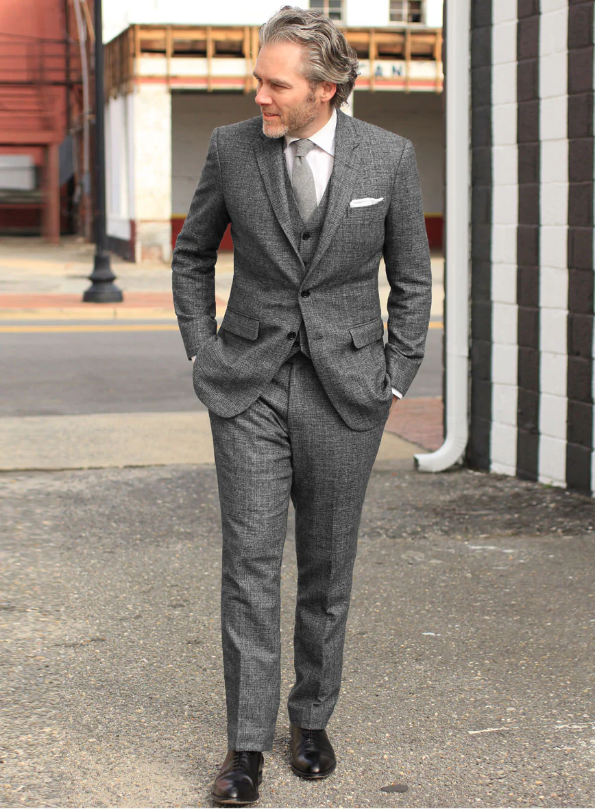 Vintage Glasgow Gray Tweed Suit - Image 4