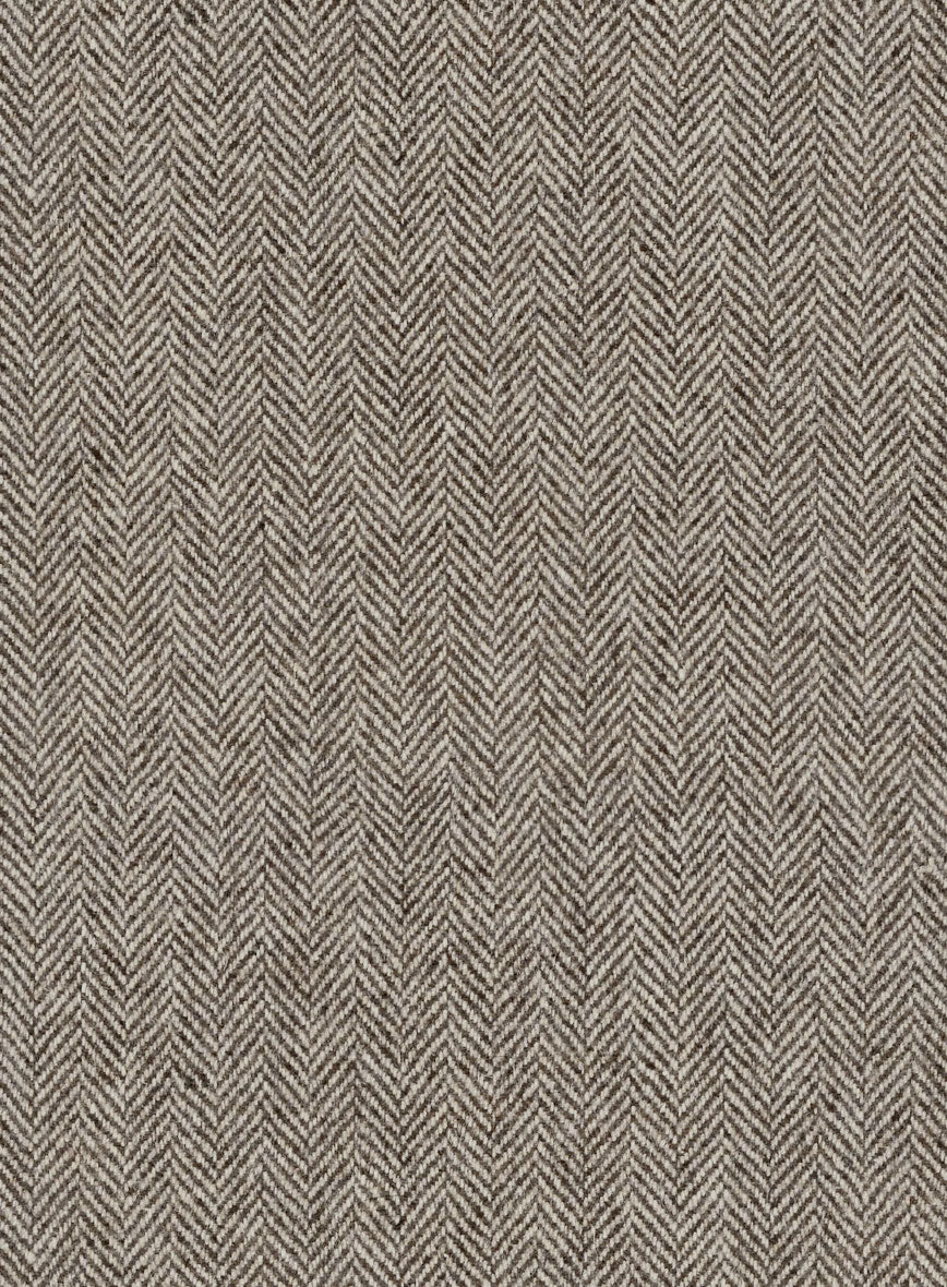 Vintage Herringbone Brown Tweed Highland Trousers - Image 5